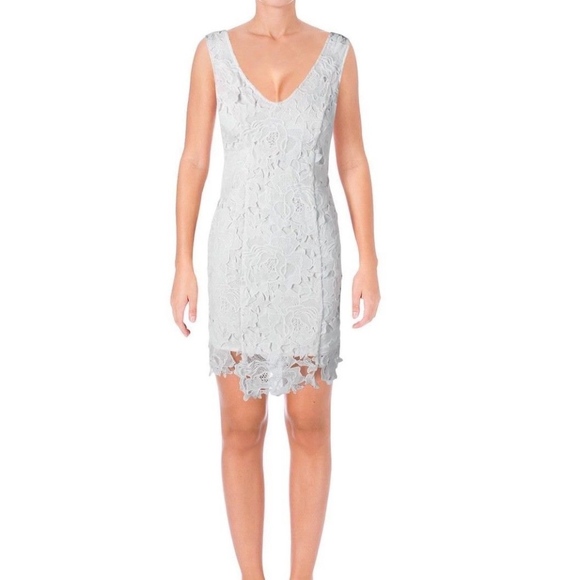 bloomingdales aqua white dress